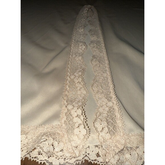 Vintage Sears Doesn’t Slip Full Slip Dress 1950s Lingerie Nylon Lace Pink 40 USA - Picture 13 of 15